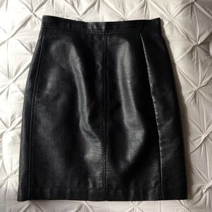 “leather” skirt